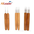 China Stainless Steel Needle Bamboo Handle Dreadlock Crochet Hooks Supplier